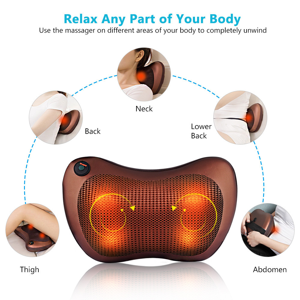 Масажна подушка для шиї та спини з підігрівом - Зображення 6