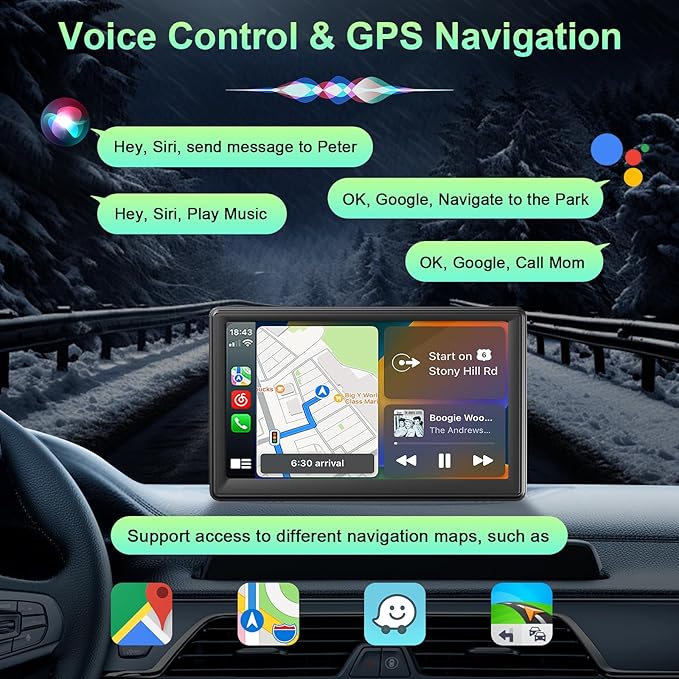 Автомобільний екран CarPlay 7″ G6697 з Android Auto - Зображення 6