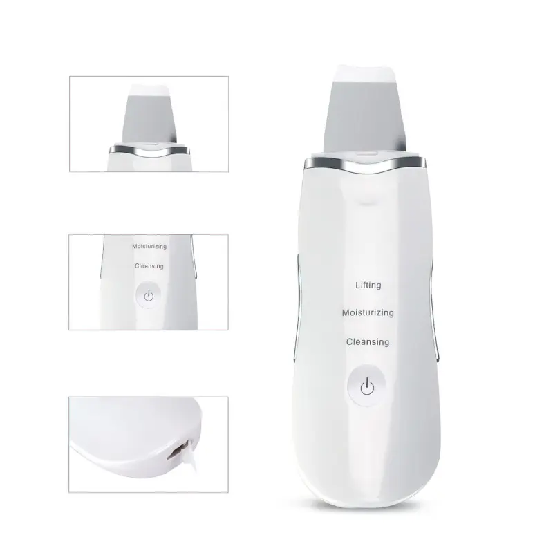 Ультразвуковий скраббер портативний для чищення обличчя Face Cleaner 8816 / Очищувач порів / Скрабер ліфтинг - Зображення 2