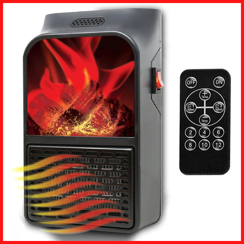Обігрівач електричний Flame Heater 1000W з пультом
