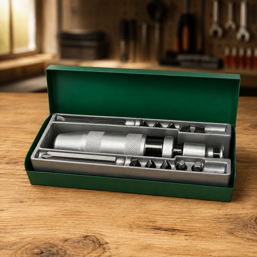 Універсальний набір ударних біт із ударно-поворотною викруткою Impact Screwdriver Set 12 біт у кейсі