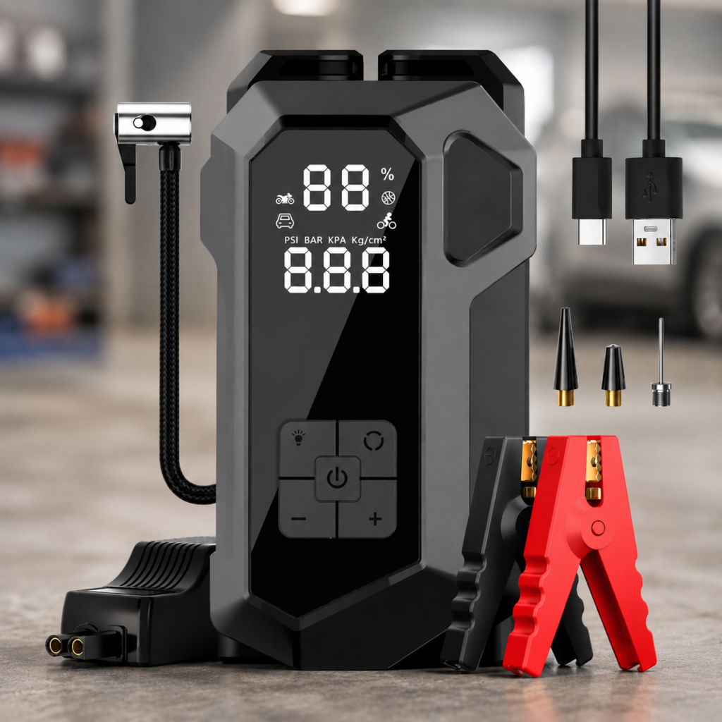 Пусковий пристрій JUMP STARTER 18B 4-в-1 2000 А з компресором
