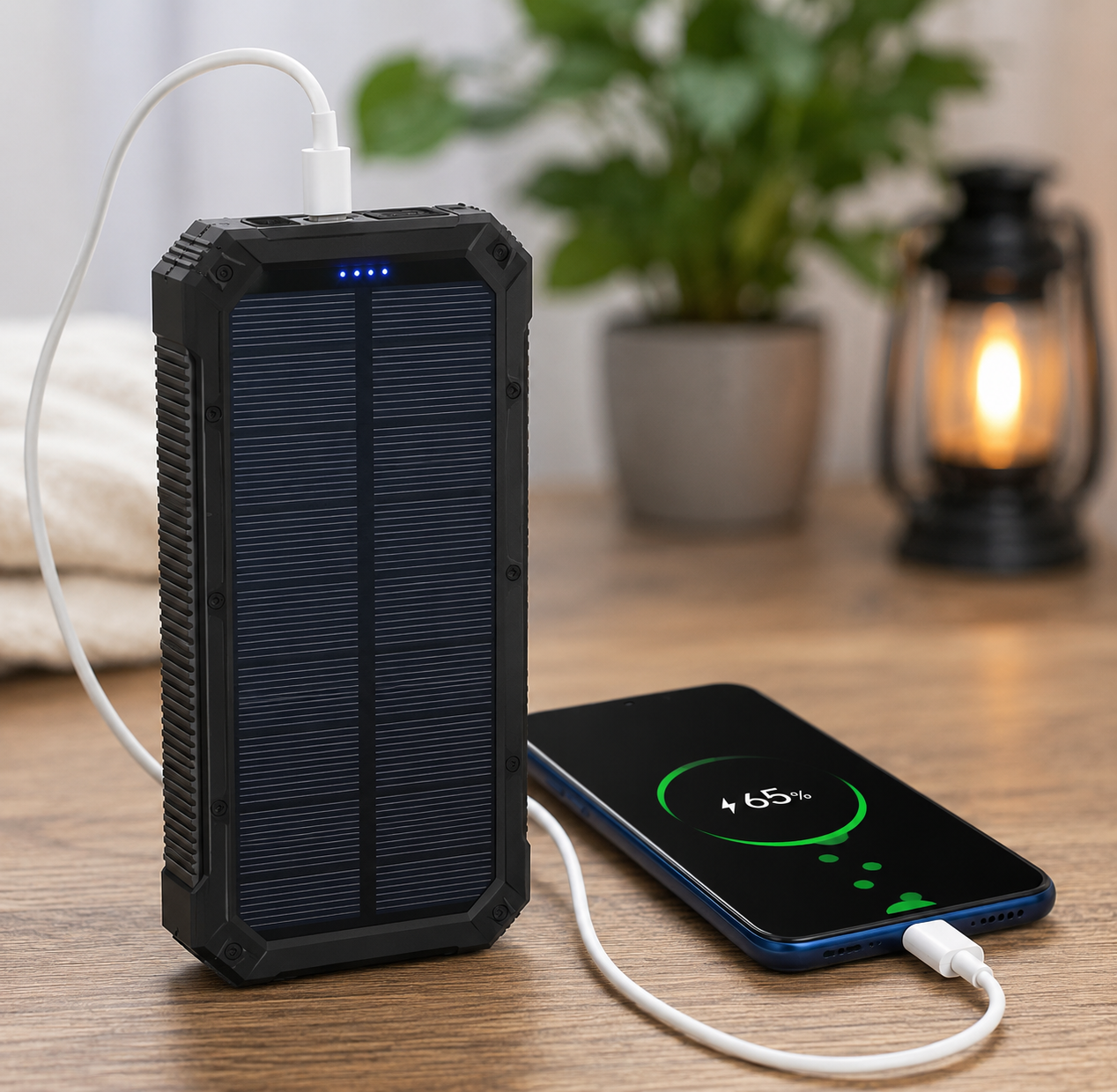 Павербанк Solar 50000 mAh KL-110 із сонячною панеллю та ліхтарем - Зображення 2