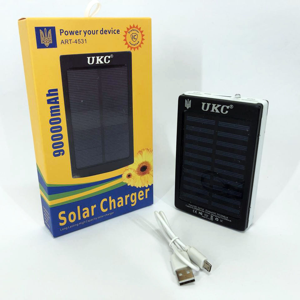 Павербанк Solar 90000 mAh із сонячною панеллю та LED-ліхтарем - Зображення 5