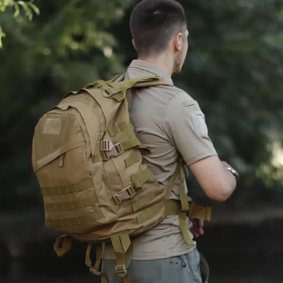 Тактичний рюкзак 45 л MOLLE з кордури, койот - Зображення 4