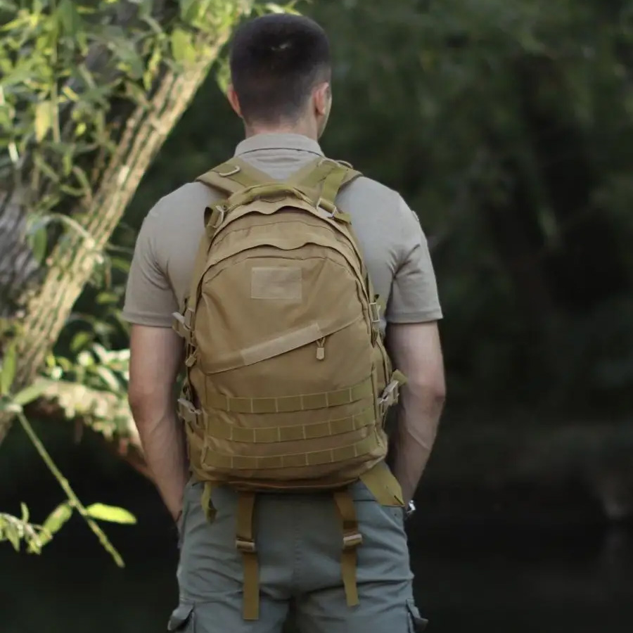 Тактичний рюкзак 45 л MOLLE з кордури, койот - Зображення 6