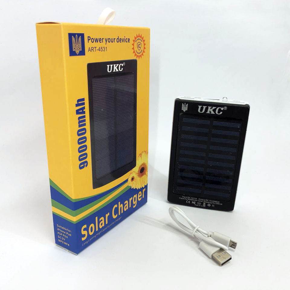 Павербанк Solar 90000 mAh із сонячною панеллю та LED-ліхтарем - Зображення 8