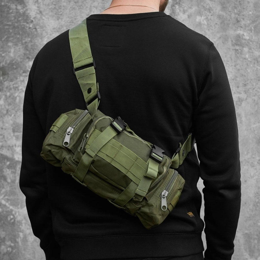 Тактична сумка-підсумок 5 л Cordura 1000D, хакі - Зображення 6