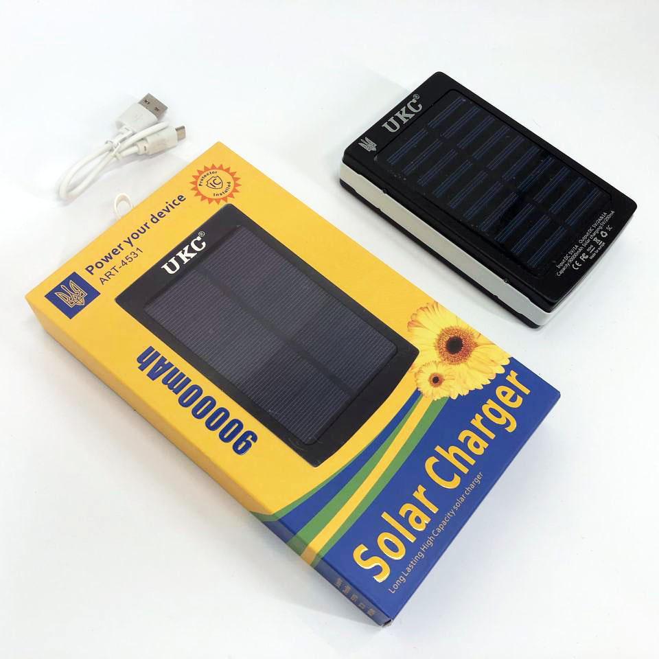 Павербанк Solar 90000 mAh із сонячною панеллю та LED-ліхтарем - Зображення 11